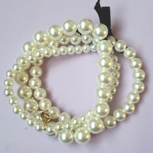 J. Crew Pearl Stretch Bracelets Set-of-Three NWT